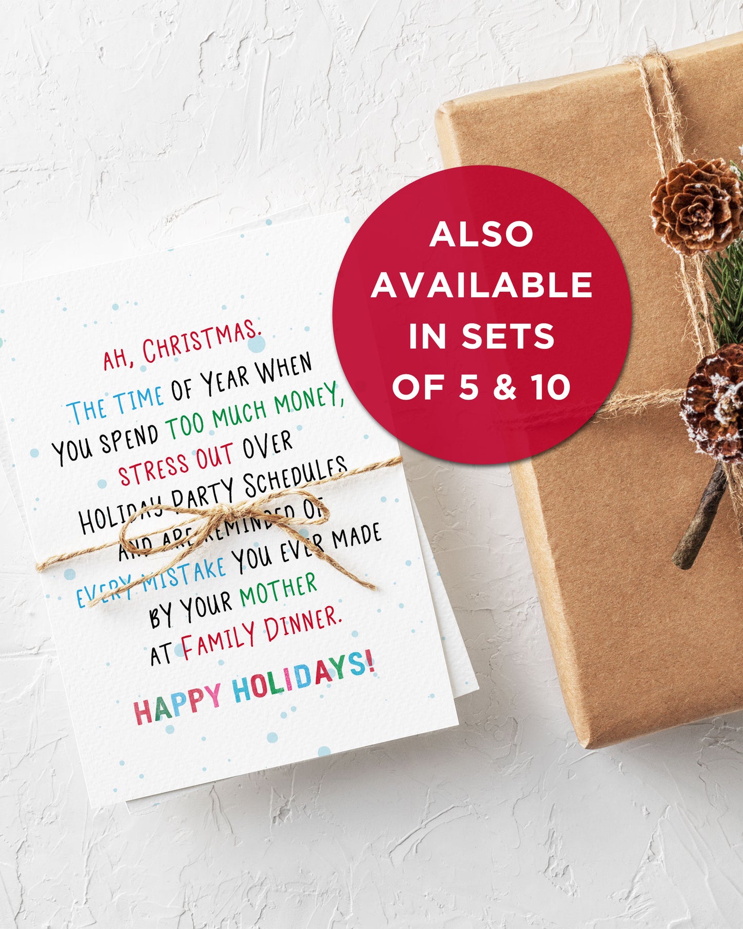 Sets of Funny Christmas Cards by Smirkantile