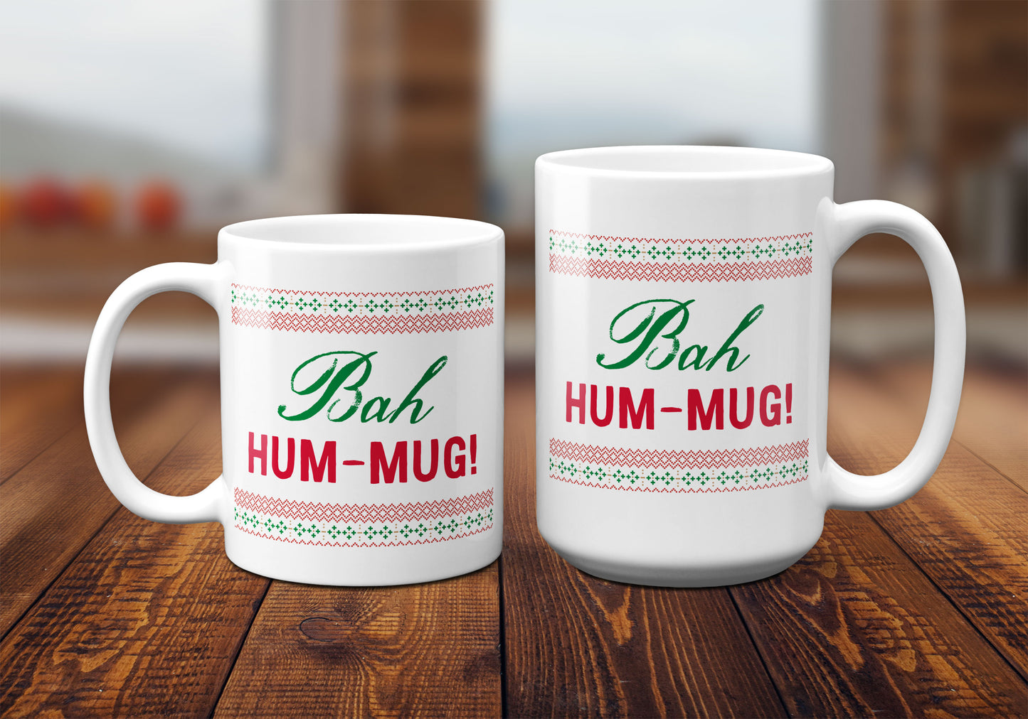 Bah Humbug Funny Christmas Mug, Humorous Mugs by Smirkantile