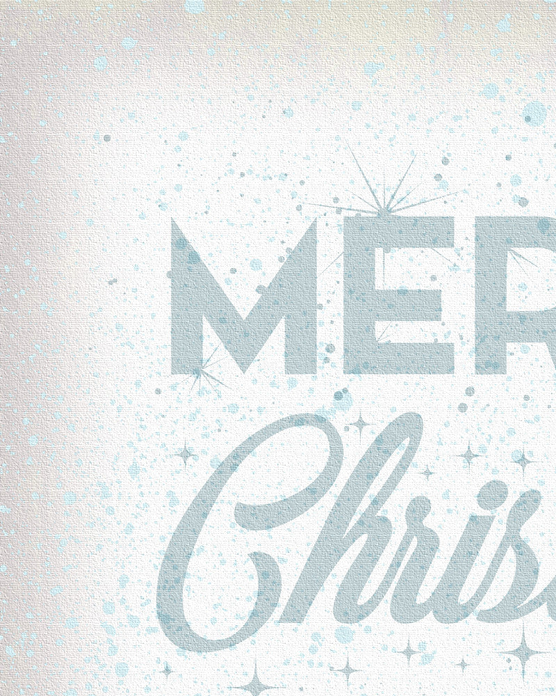White Merry Christmas Wall Art Detail