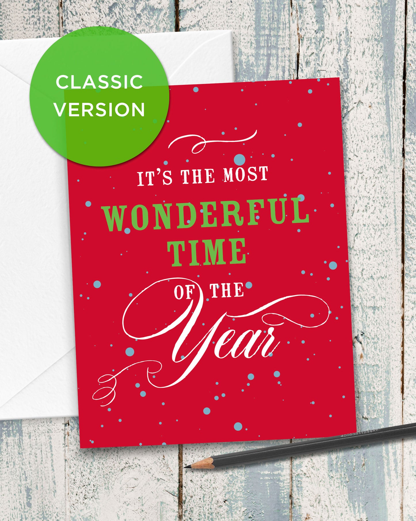 Classic Christmas Cards by Smirkantile. It's the Most Wonderful Time of the Year.
