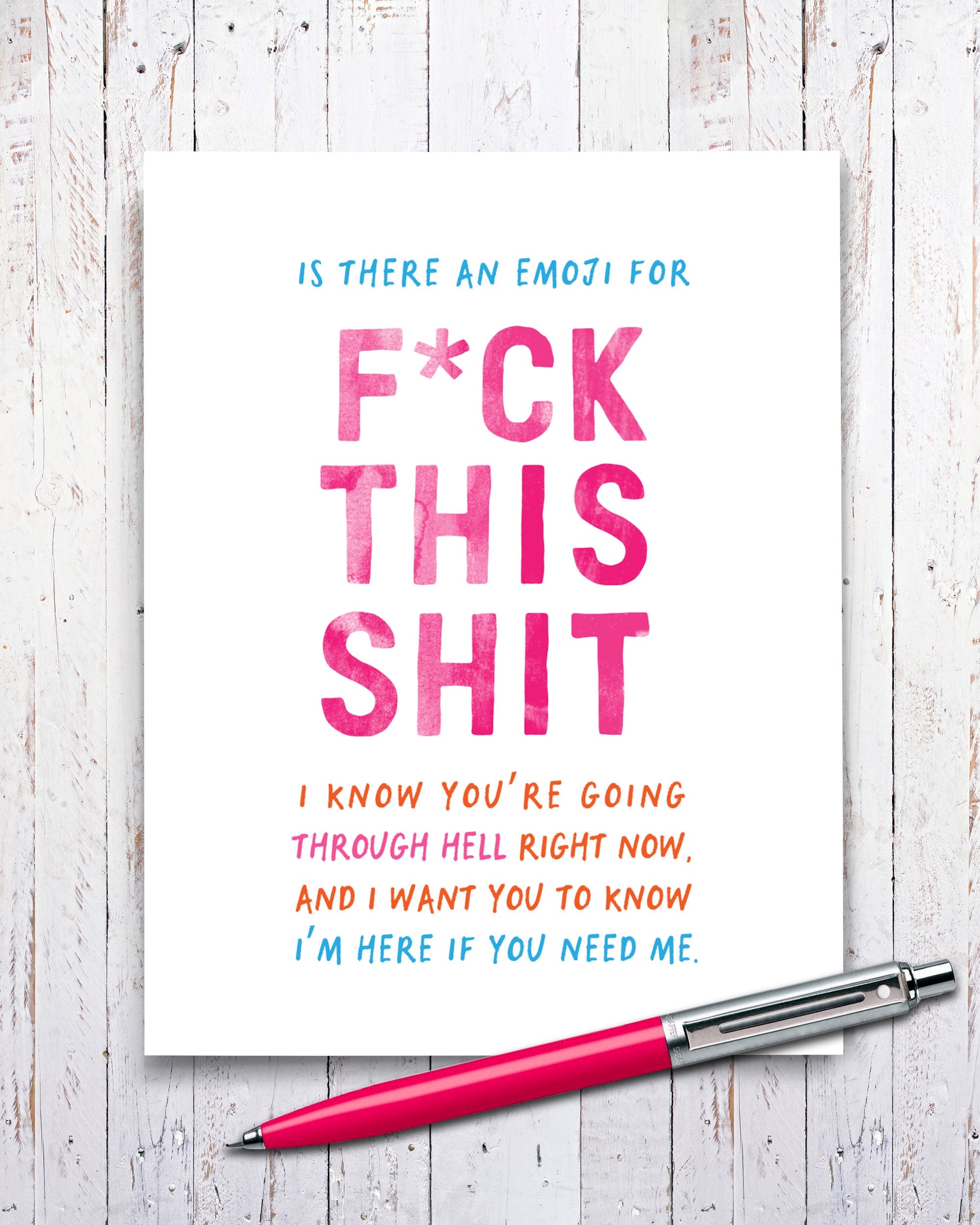 Picture of Fuck this Shit funny card from Transit Design