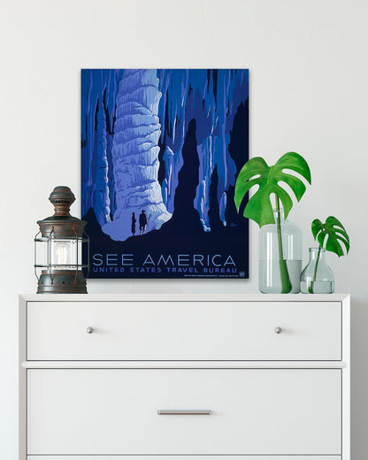 See America WPA Poster. Carlsbad Caverns - Transit Design