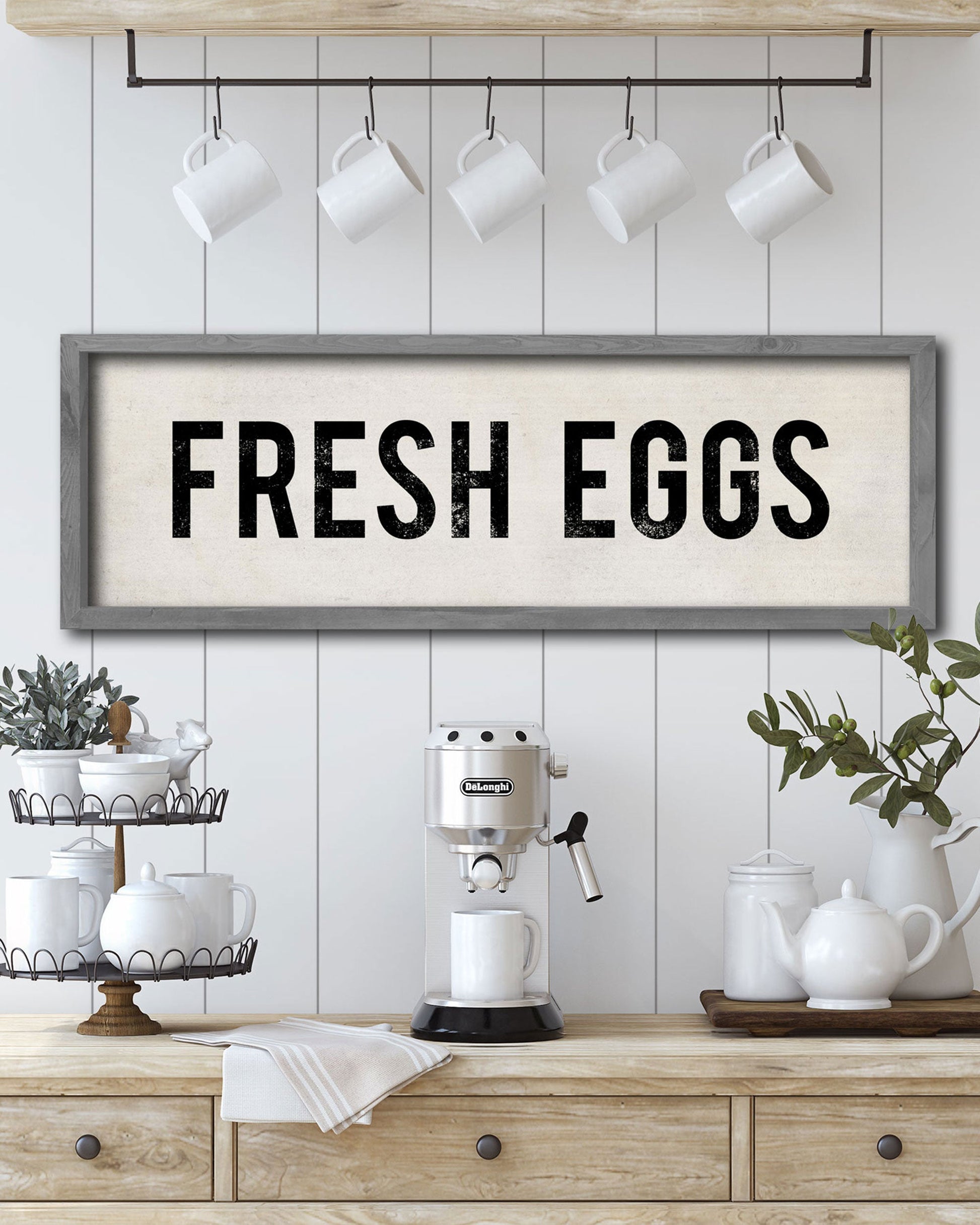Hand-Painted Fresh Eggs Farmhouse Sign - Transit Design