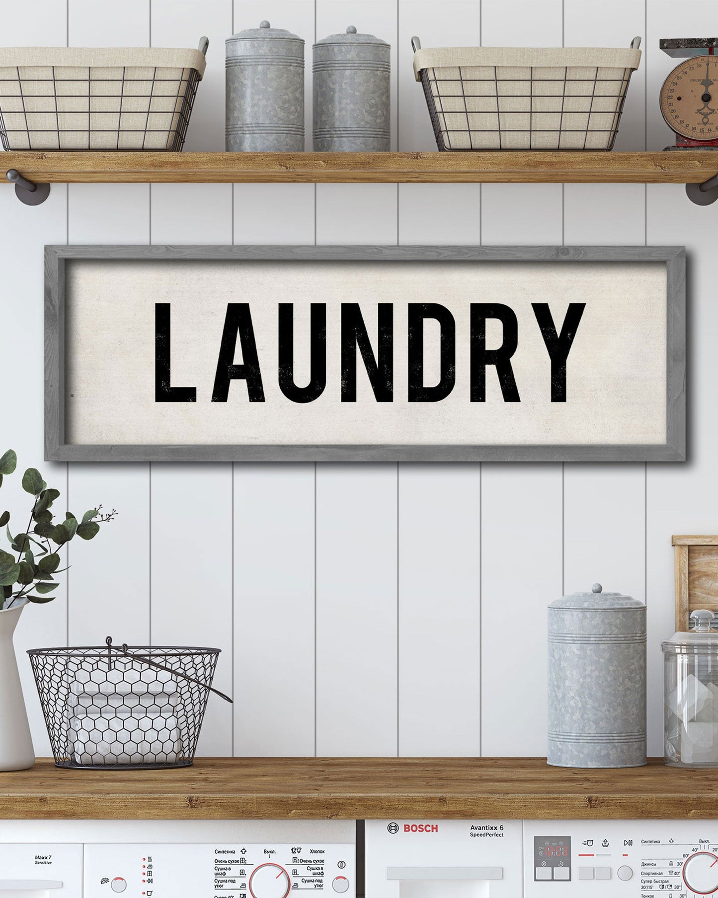 Handmade Farmhouse Laundry Sign, wooden farm decor - Transit Design