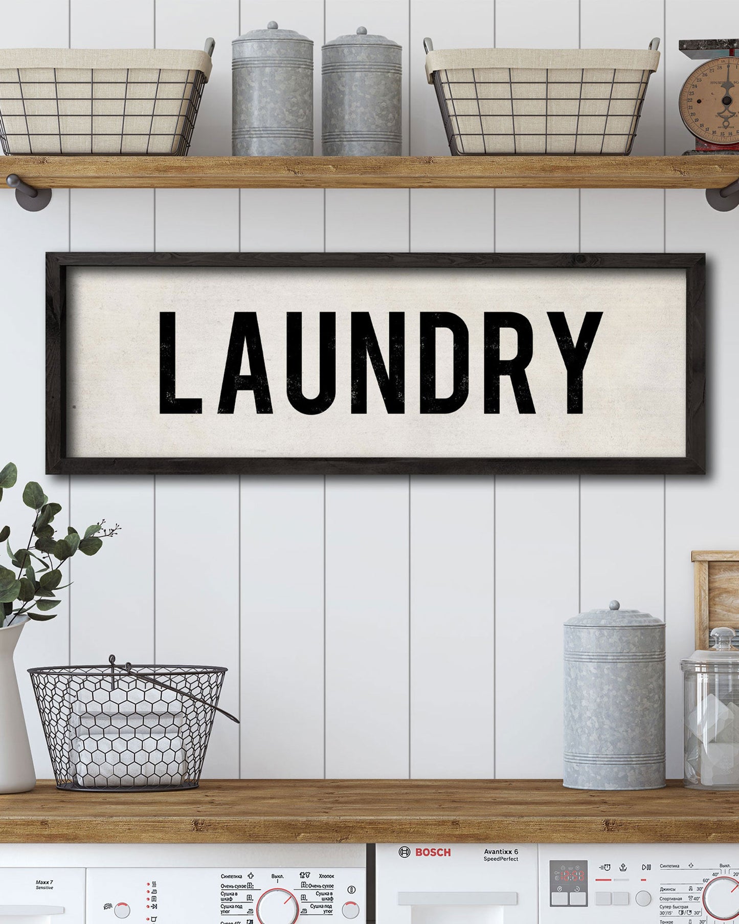 Handmade Farmhouse Laundry Sign, Vintage Farmhouse Wall Art - Transit Design