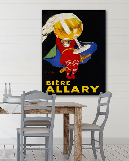 Vintage Biere Allary Poster by Leonetto Cappiello - Oversized Canvas wall art for dining room - Transit Design