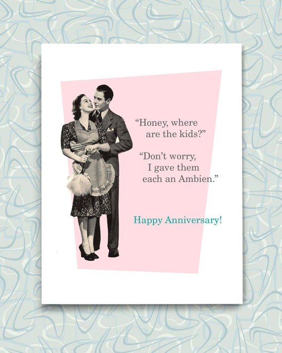 Retro Anniversary Card, Where are the Kids - Transit Design - Smirkantile