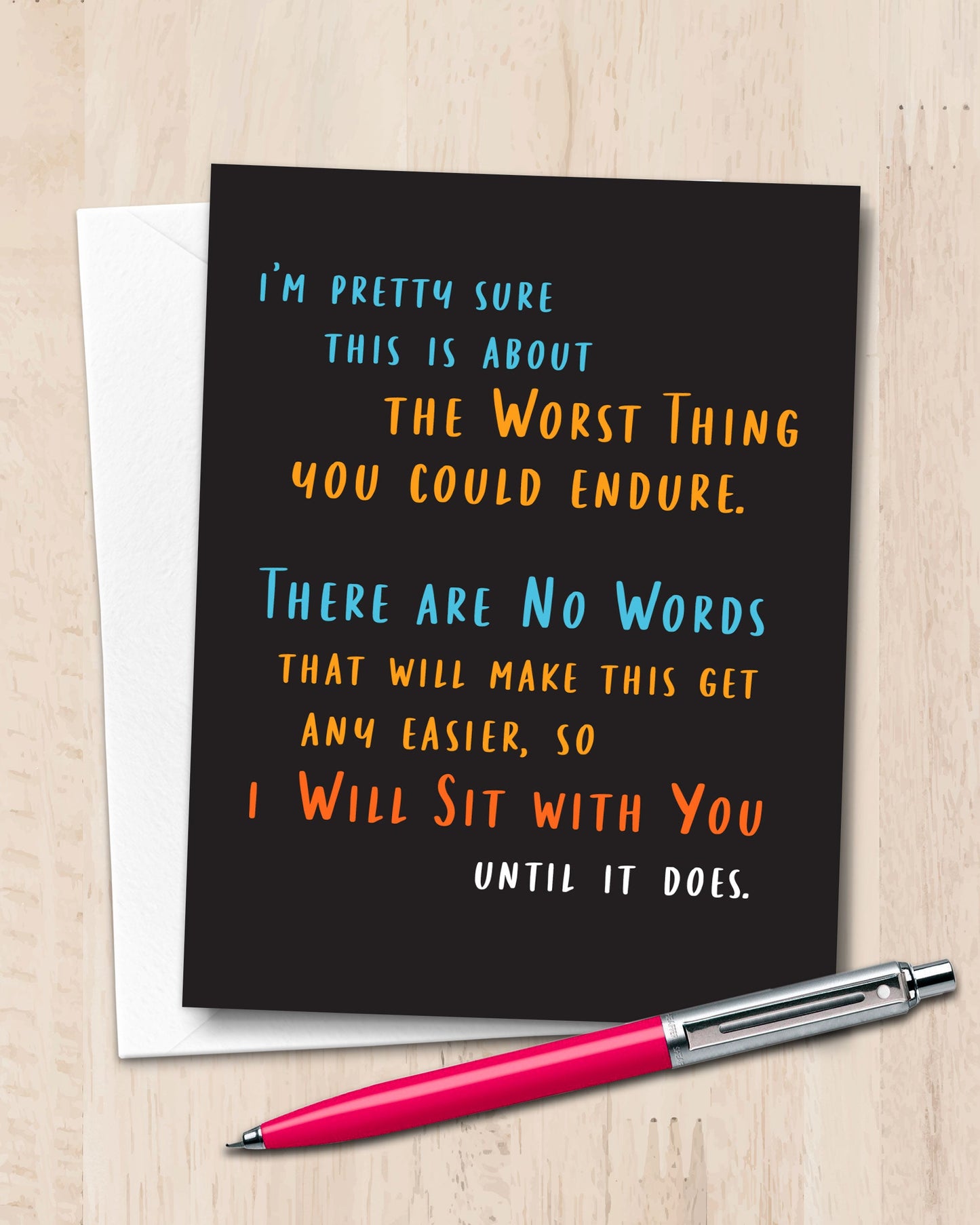 The Worst Thing Encouragement Card with pen - Transit Design - Smirkantile