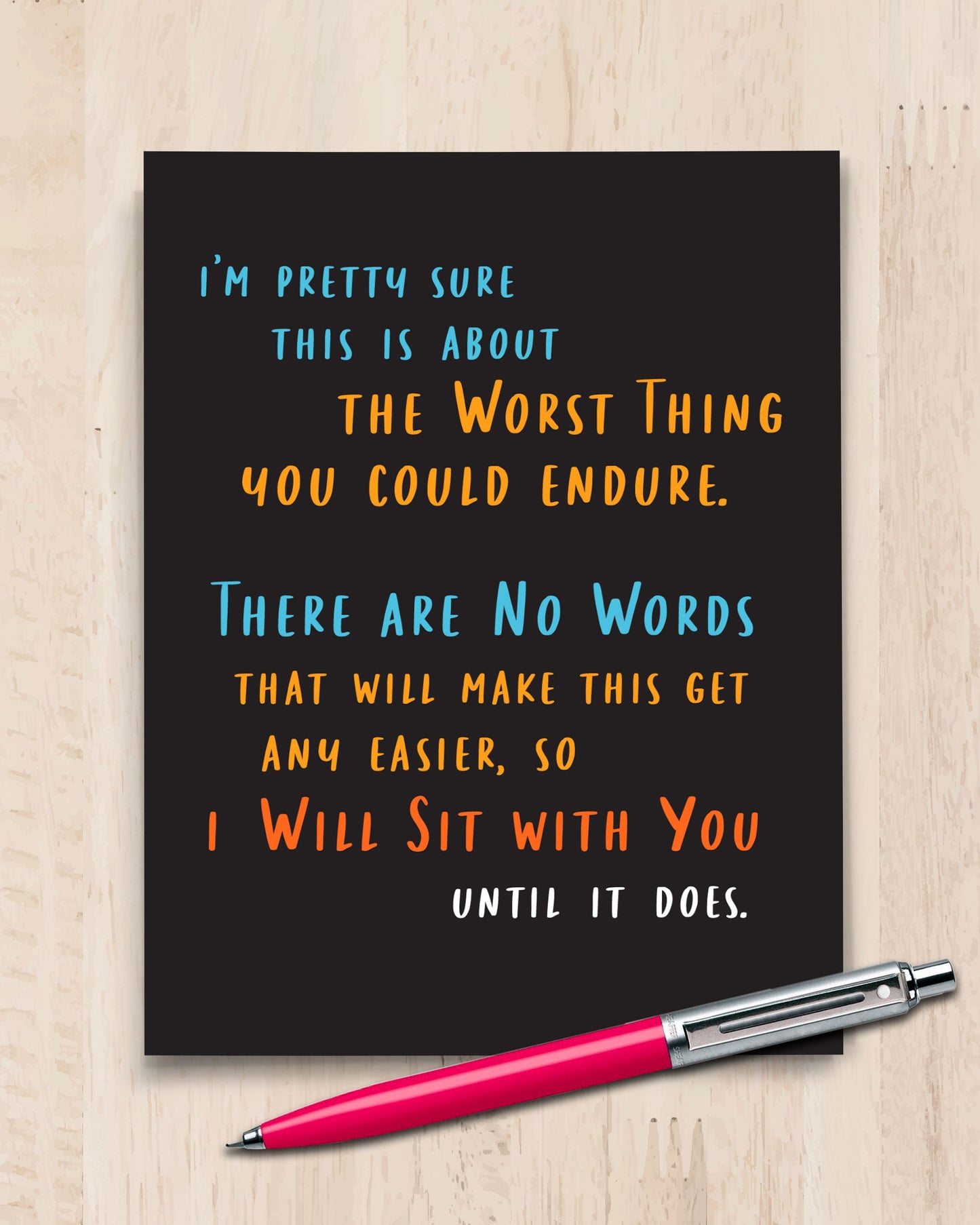 The Worst Thing Encouragement Card with red pen - Transit Design