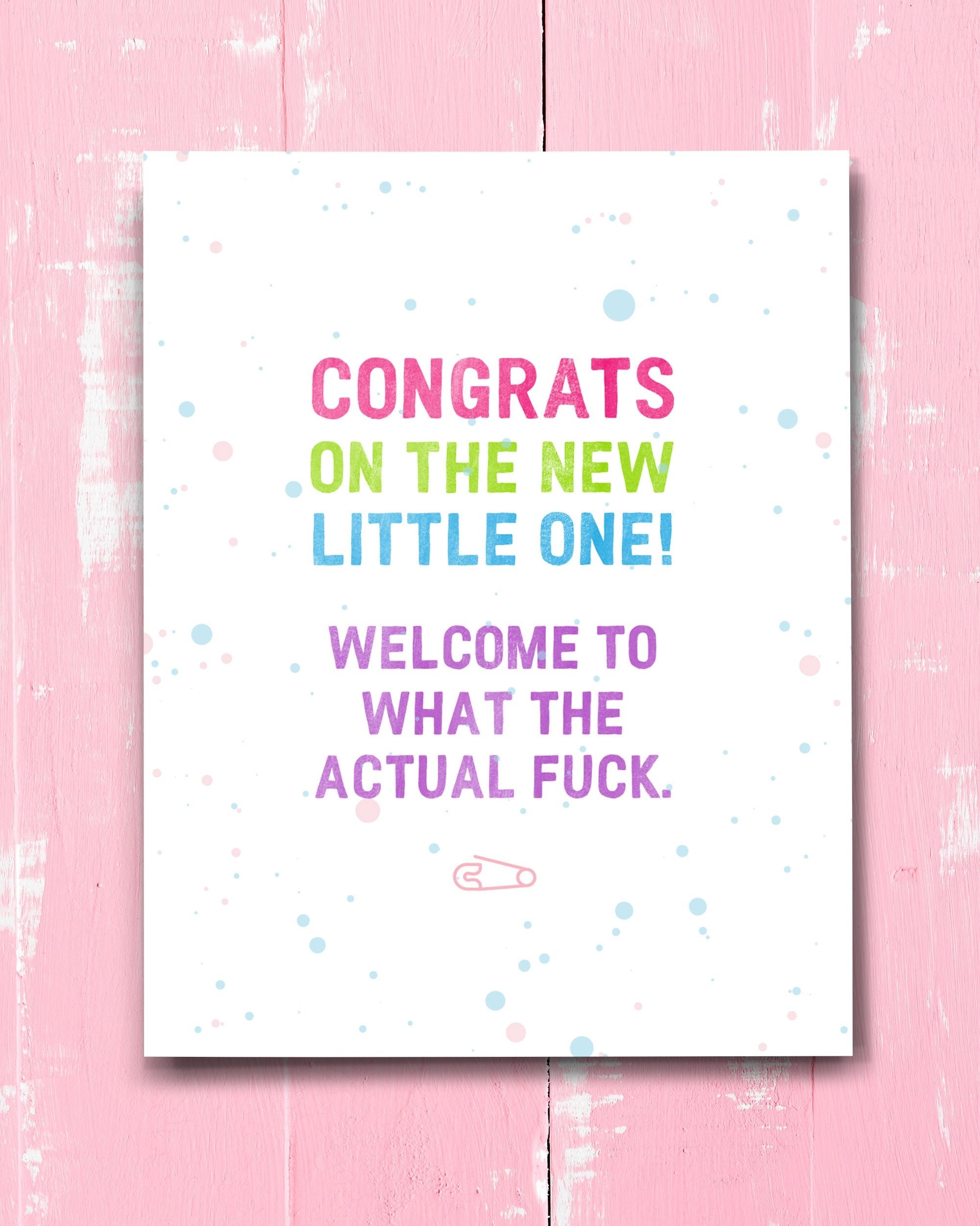 What the Actual Fuck New Baby Card - Transit Design - Smirkantile