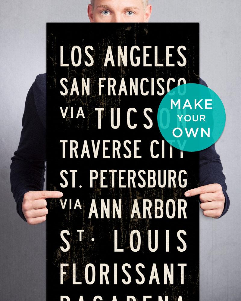 Custom Subway Signs, Custom Bus Scroll, and Custom Wall Sign by Transit Design.