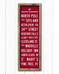 Wood Arctic Express Christmas Subway Sign