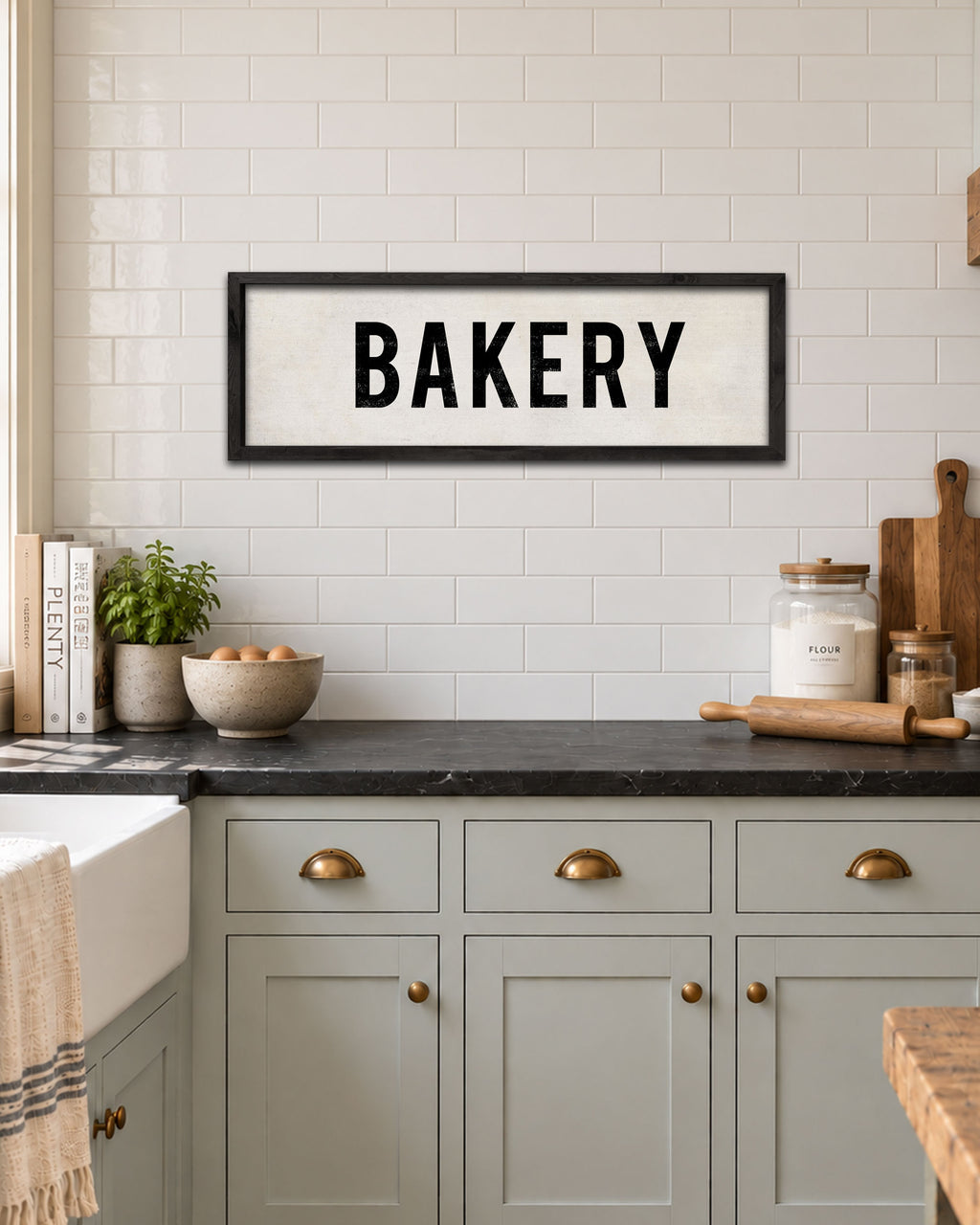 Vintage Wood Bakery Sign, farmhouse wall decor