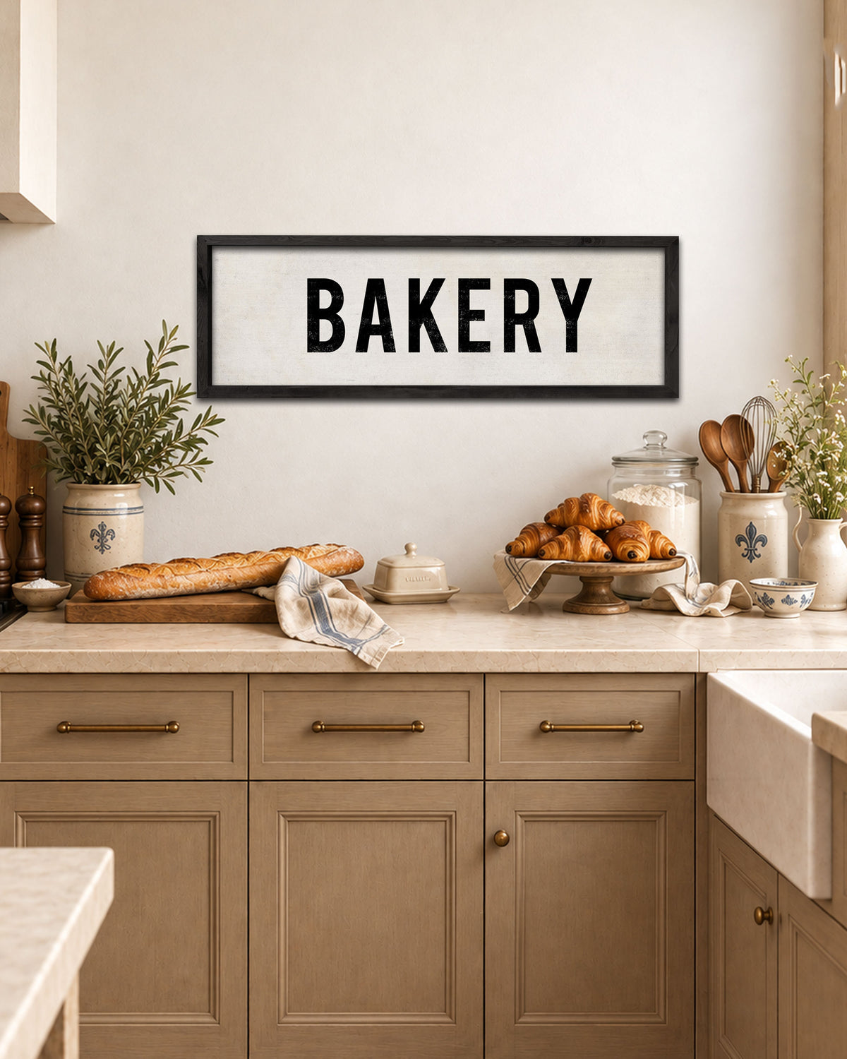 Hand Painted Wood Bakery Sign, farmhouse wall art