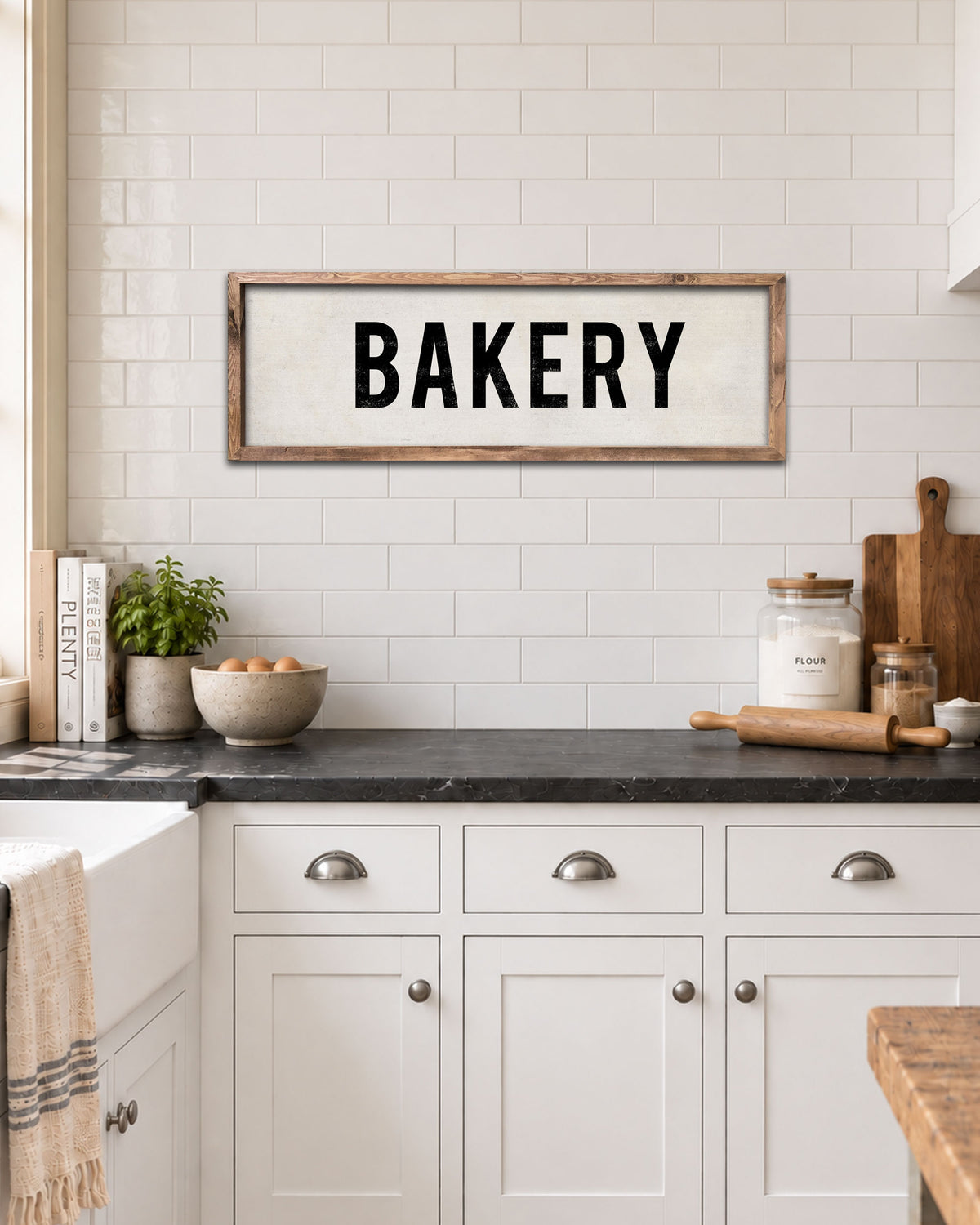 Vintage Bakery Sign, farmhouse wall art