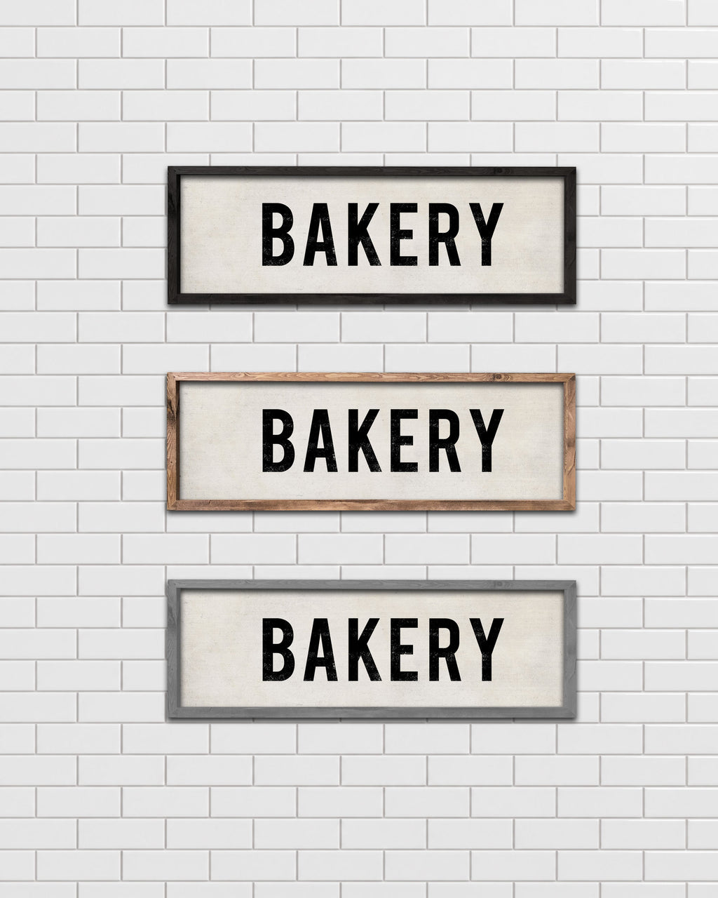 Vintage Bakery Sign frame color options