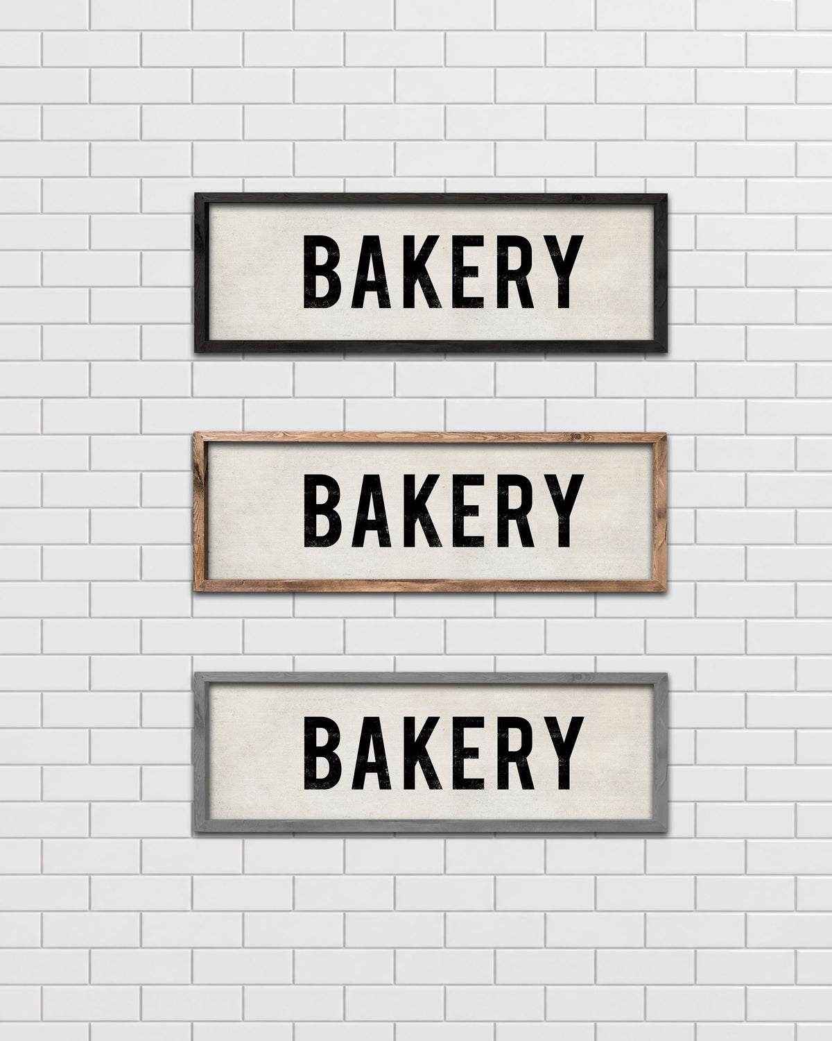 Vintage Bakery Sign frame color options