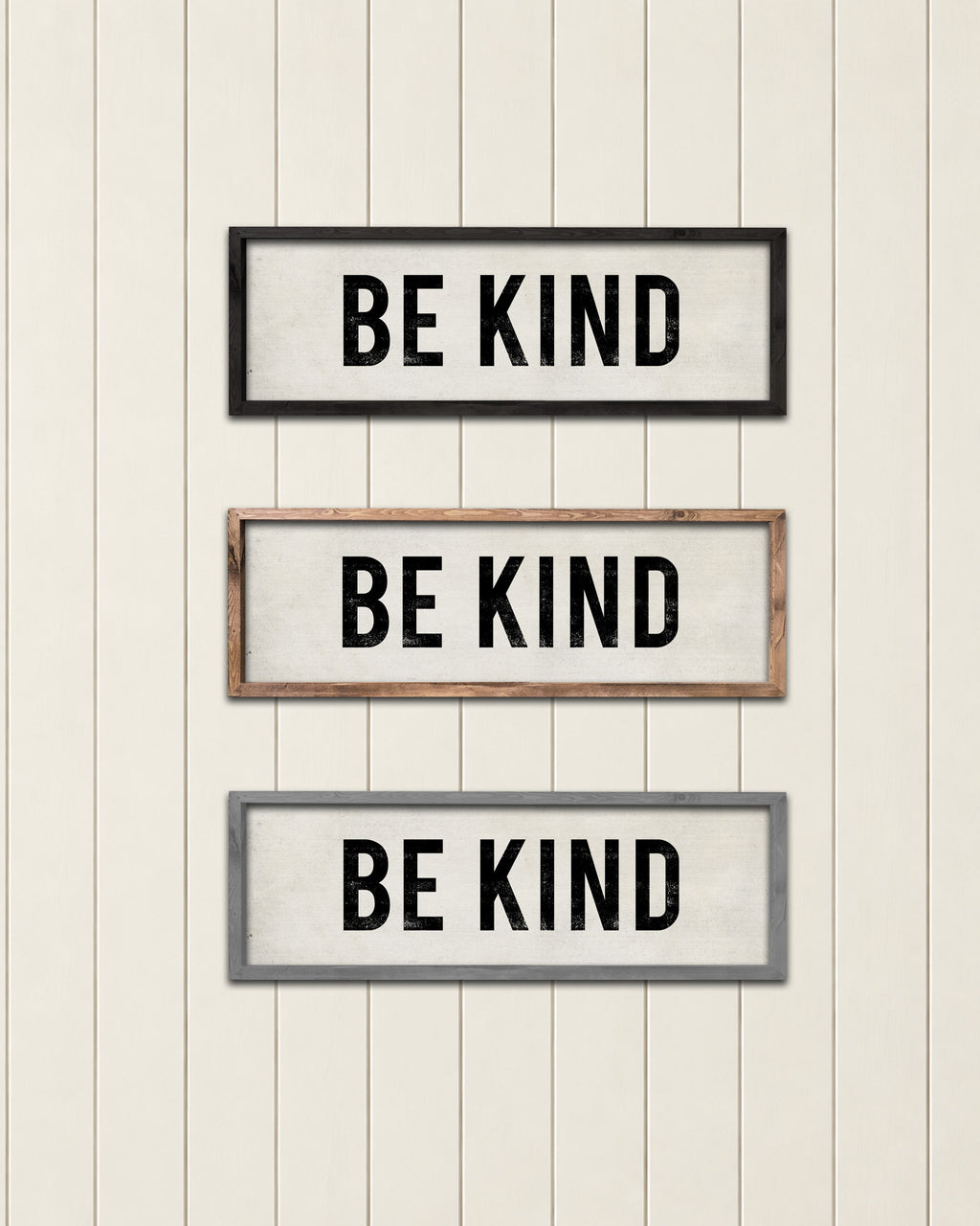 Be Kind Wood Farmhouse Sign frame options