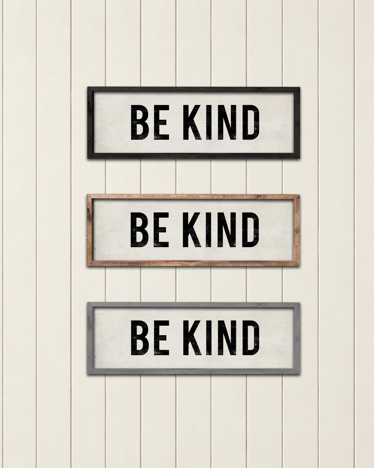 Be Kind Wood Farmhouse Sign frame options