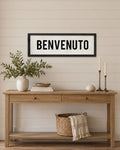 Benvenuto Italian Welcome Sign, entryway wall art