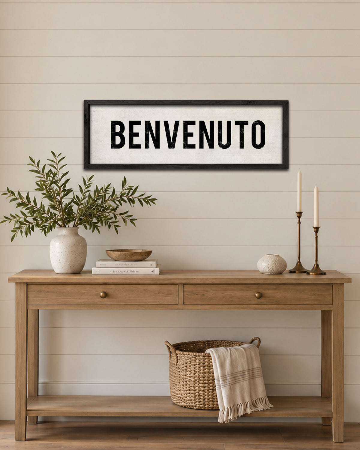 Benvenuto Italian Welcome Sign, entryway wall art