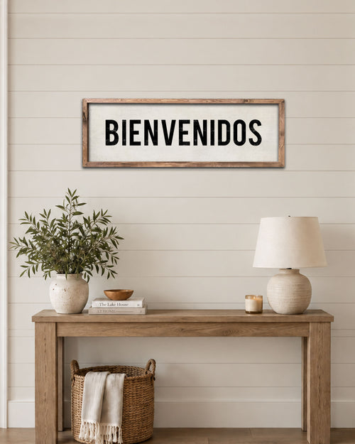 Bienvenidos Welcome Sign, Spanish Wall Sign