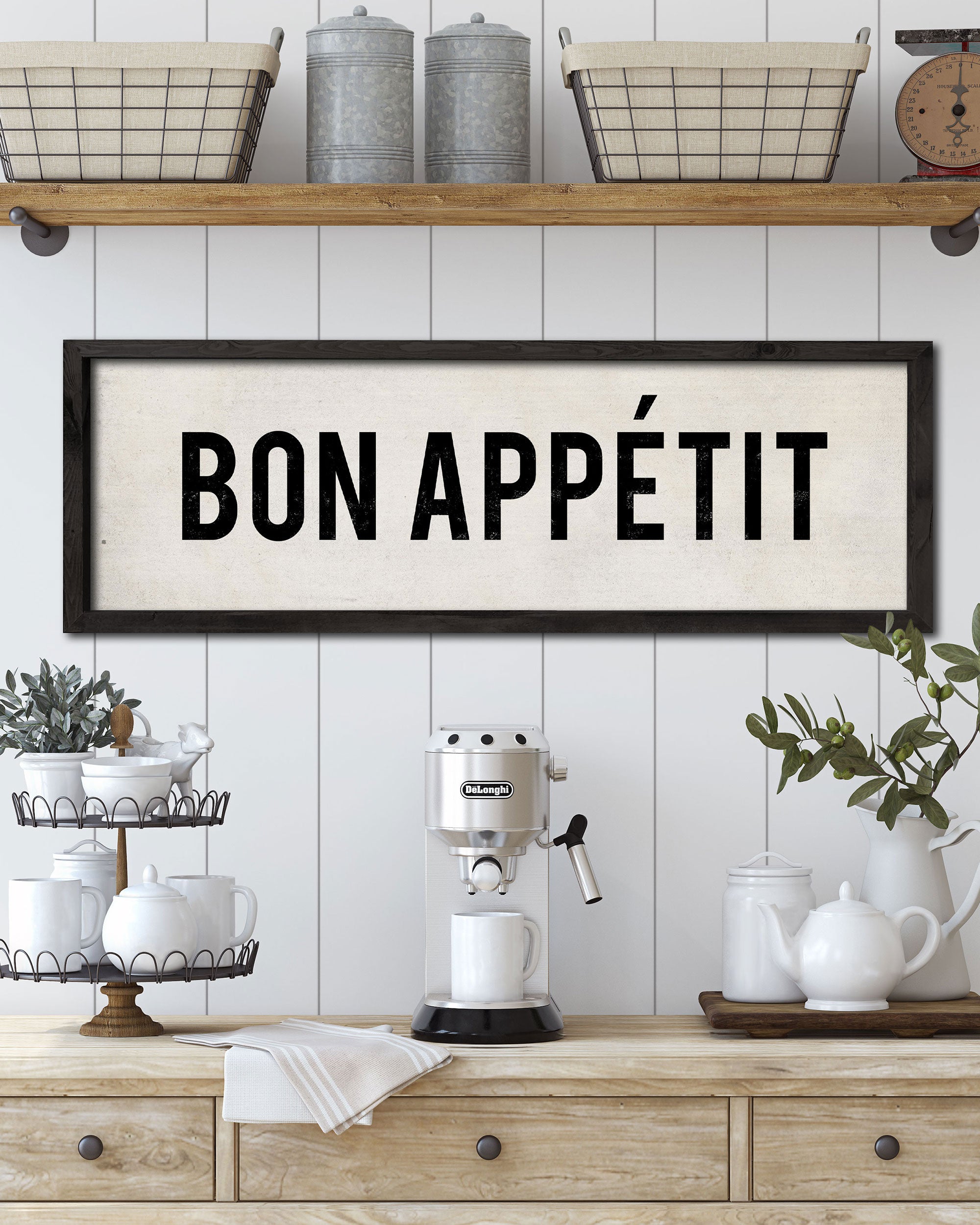 Bon Appetit sign with black frame - Transit Design