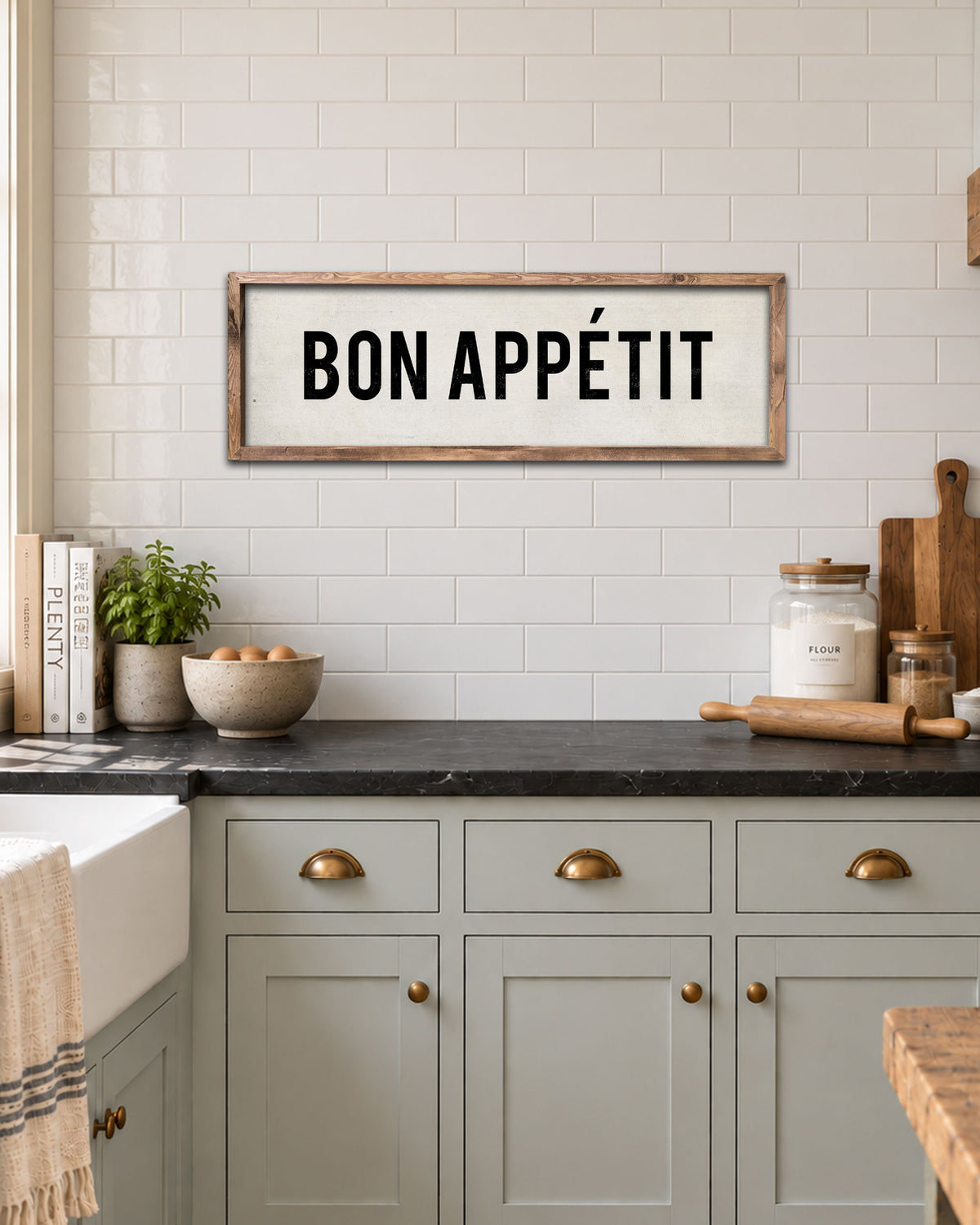 Bon Appetit Farmhouse Kitchen Sign
