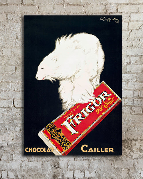 Vintage Chocolat Frigor Poster, Leonetto Cappiello Polar Bear Oversized Canvas
