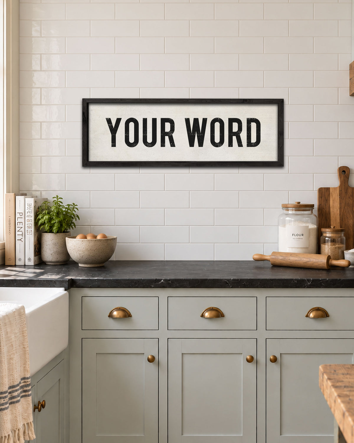 Custom Hand Painted Farmhouse Sign, Kitchen Wall Art