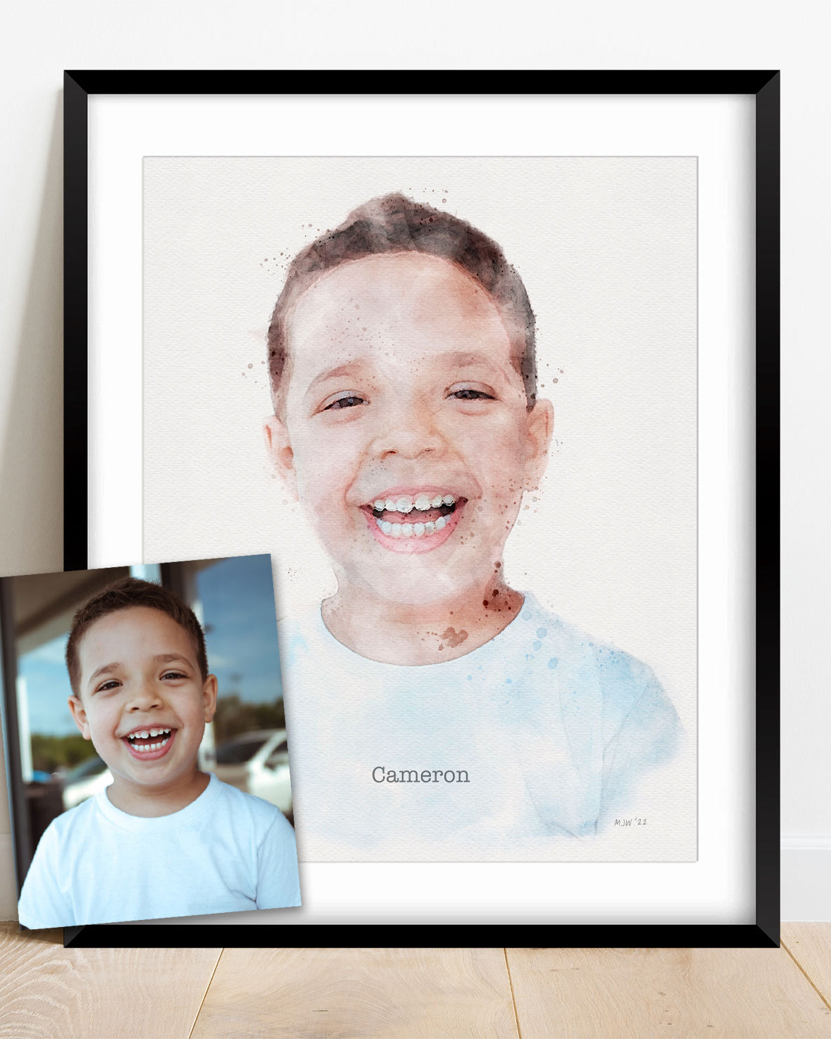 Custom Children's Portrait with photo