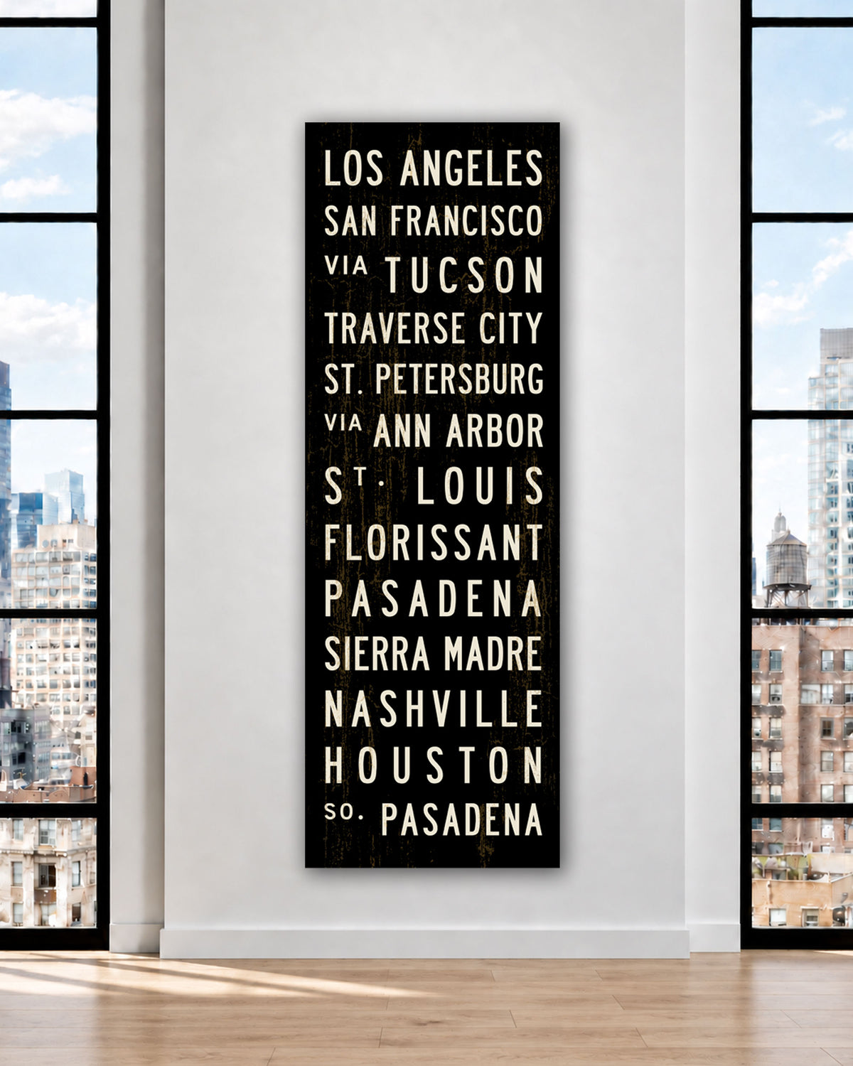 Custom Subway Sign Art on canvas
