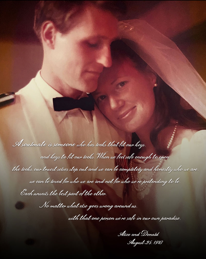 Custom Wedding Anniversary Gift on Canvas by Transit Design