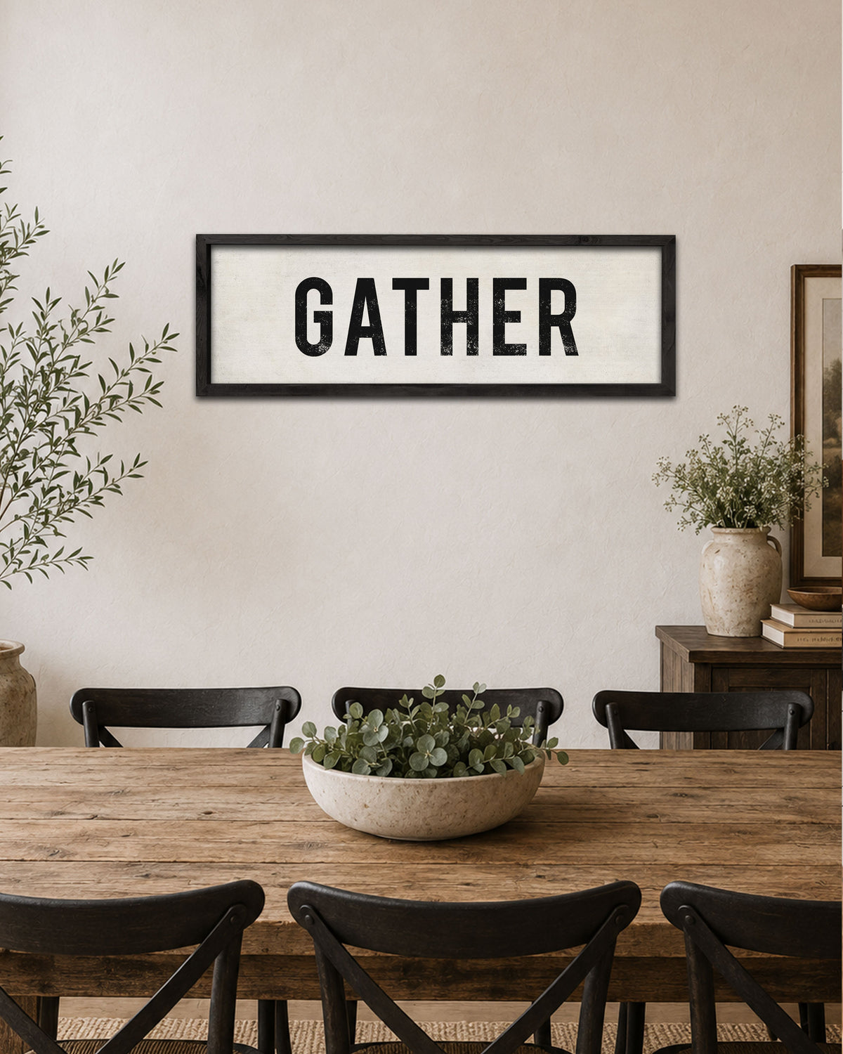 Wood Gather Sign handmade farmhouse wall art