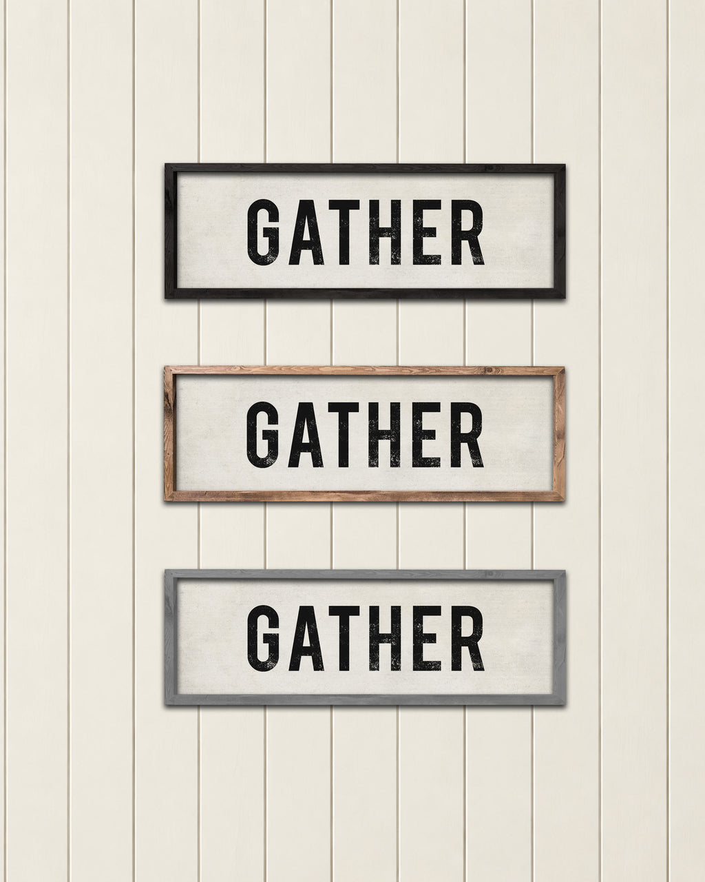 Farmhouse Gather Sign frame options