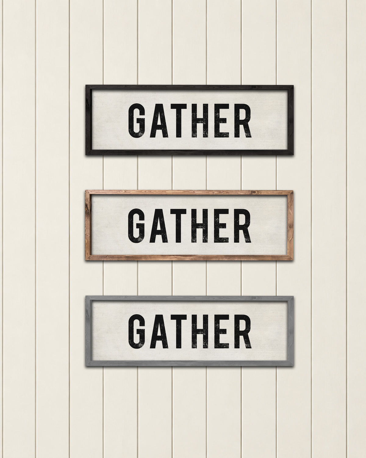 Farmhouse Gather Sign frame options