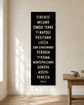 Italy Subway Sign displayed as canvas wall art