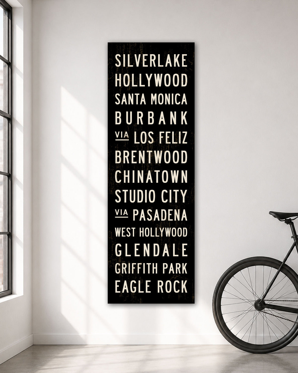 Los Angeles Subway Sign displayed as canvas wall art