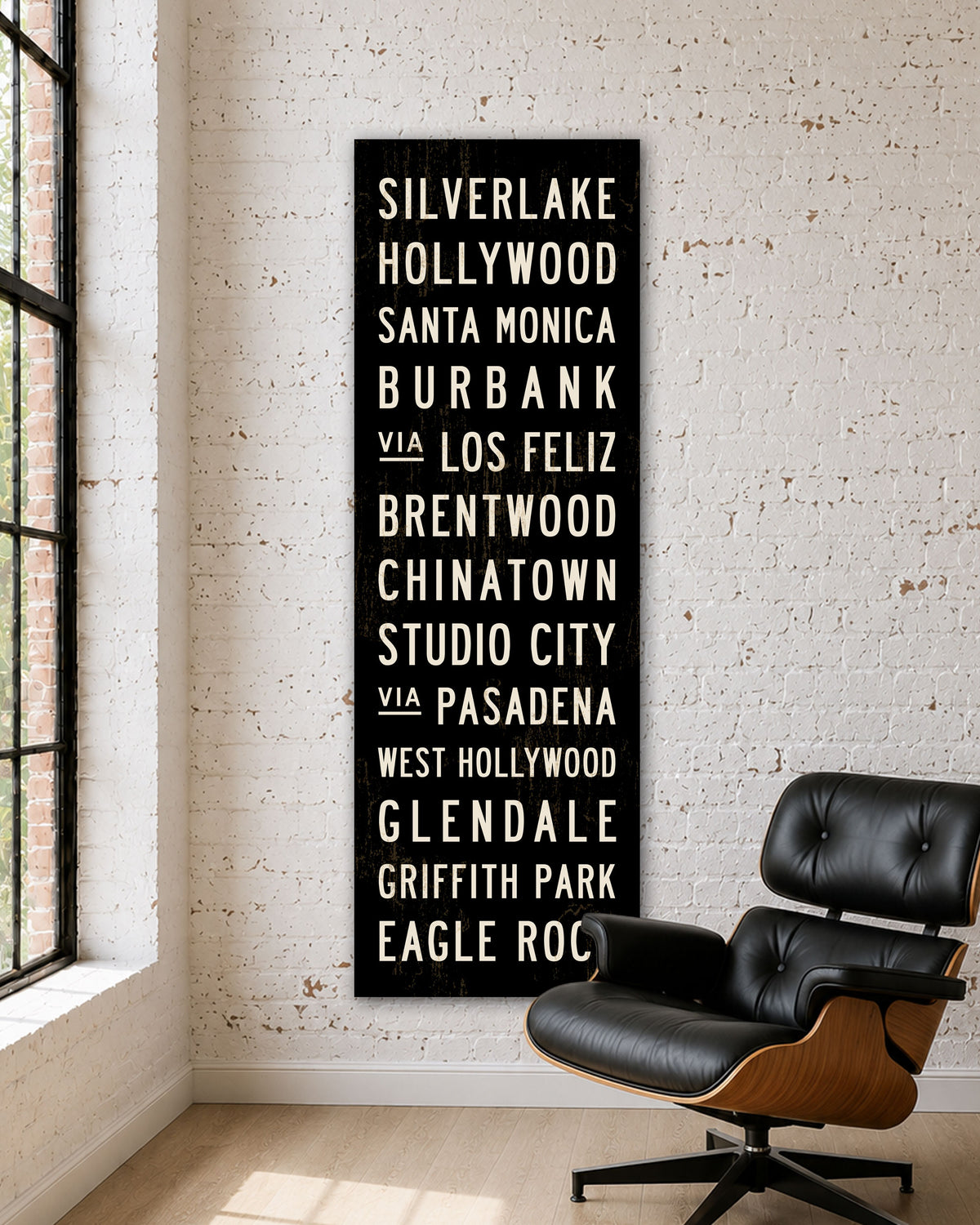 Los Angeles Subway Sign displayed as canvas wall art