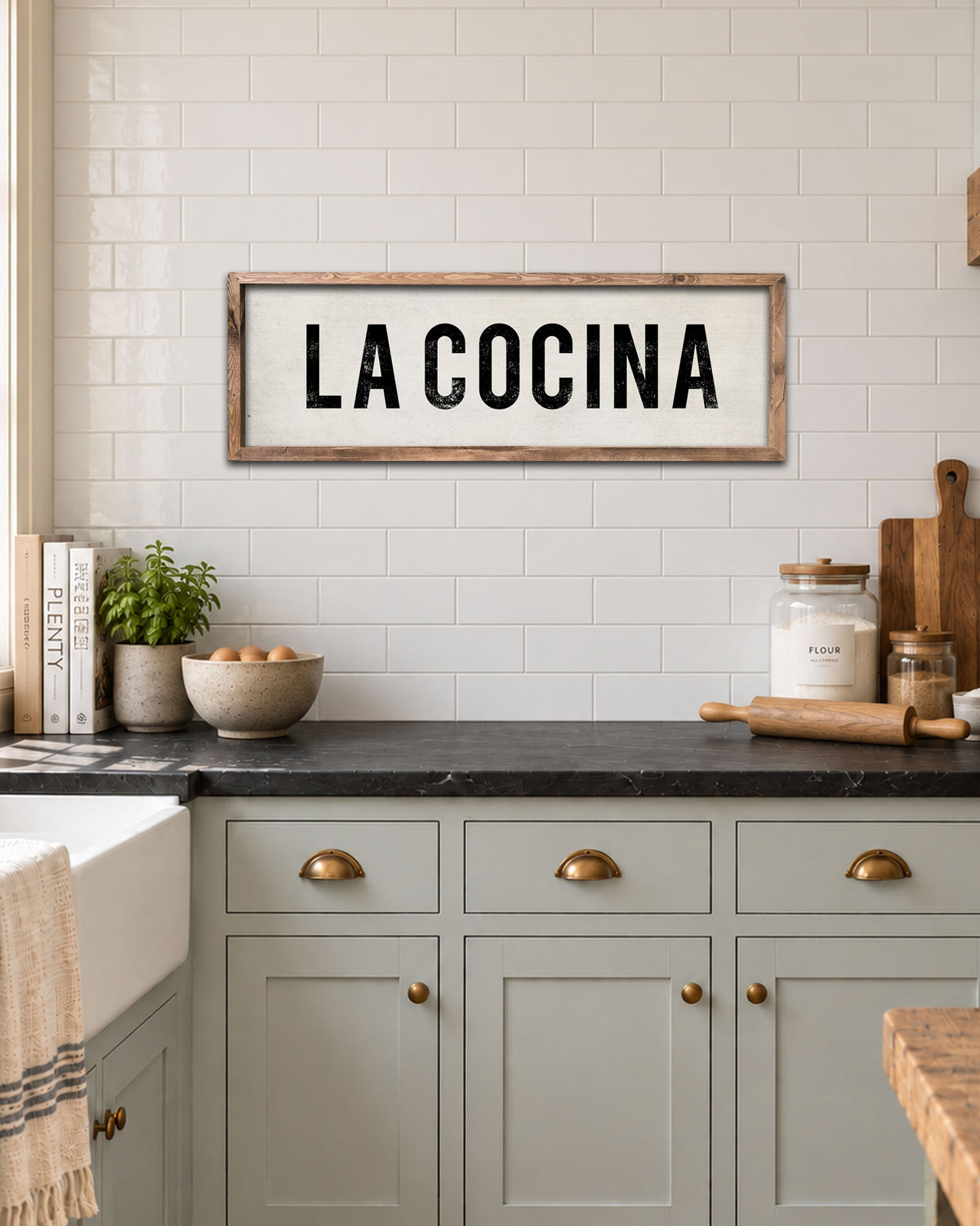 La Cocina Spanish Kitchen Sign, handmade wood farmhouse sign
