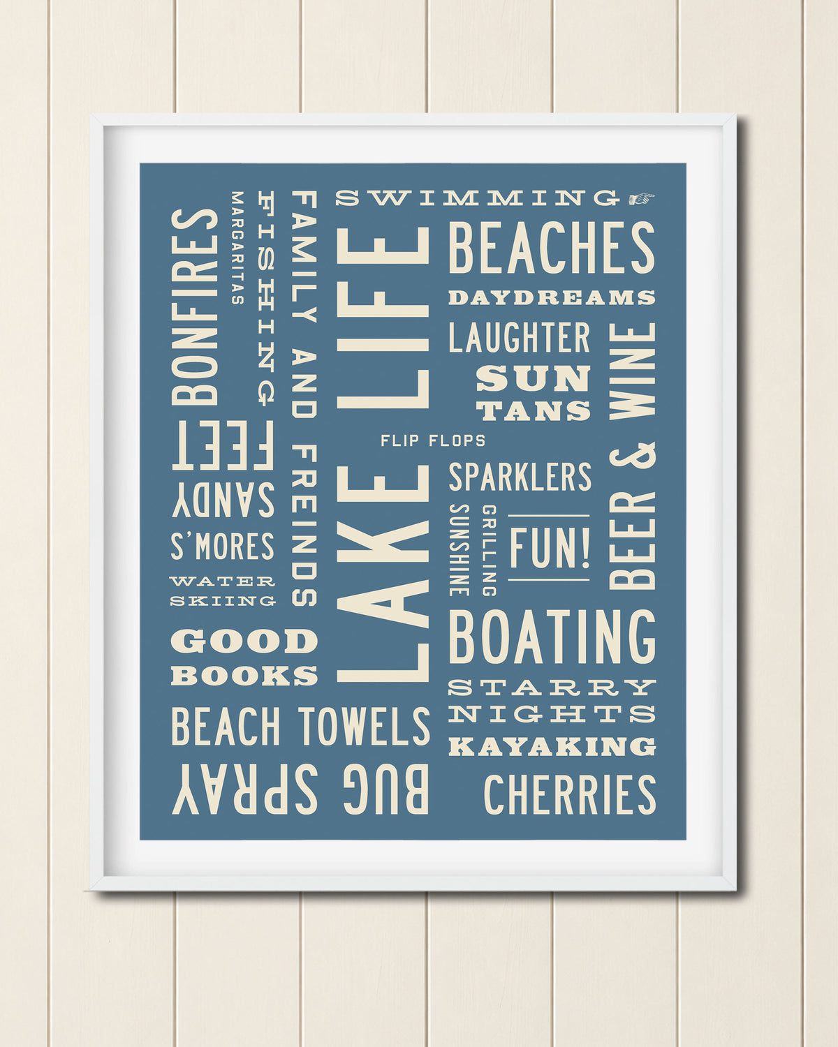 Lake Life Word Art Print