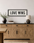 Farmhouse Style Love Wins Sign wood farmhouse wall art