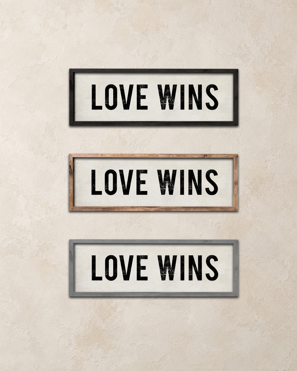 Love Wins Farmhouse Sign frrame colors
