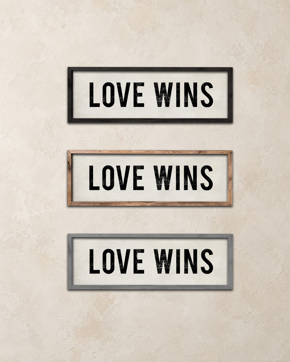 Love Wins Farmhouse Sign frrame colors