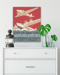City of New York Municipal Airports WPA Poster hanging above a dresser