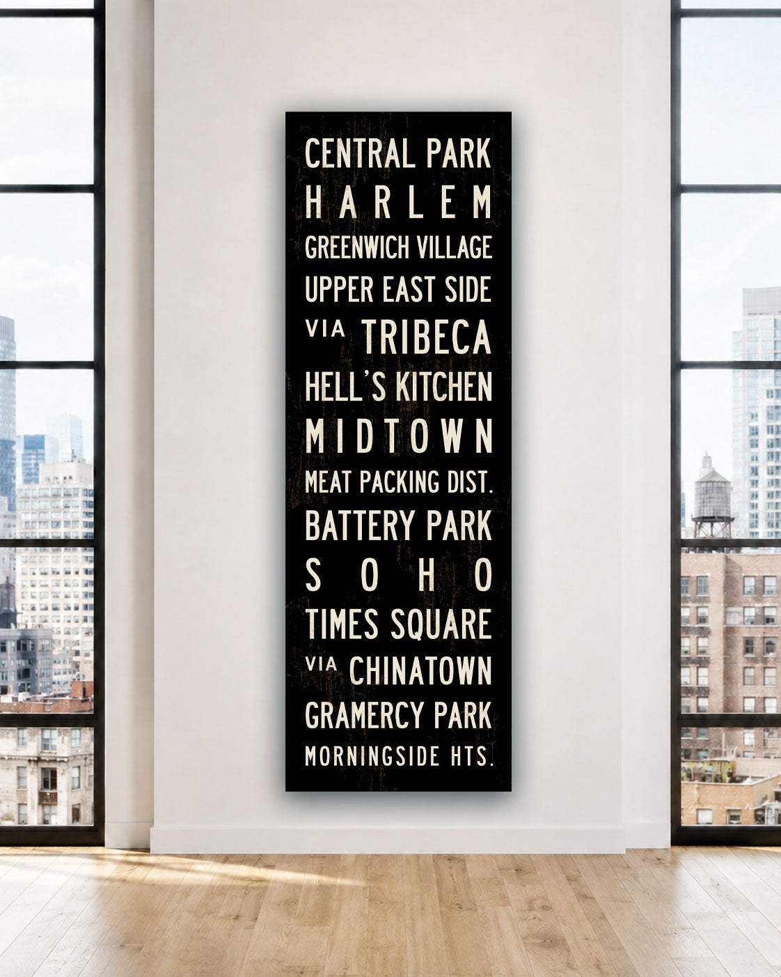 New York Subway Sign displayed as canvas wall art
