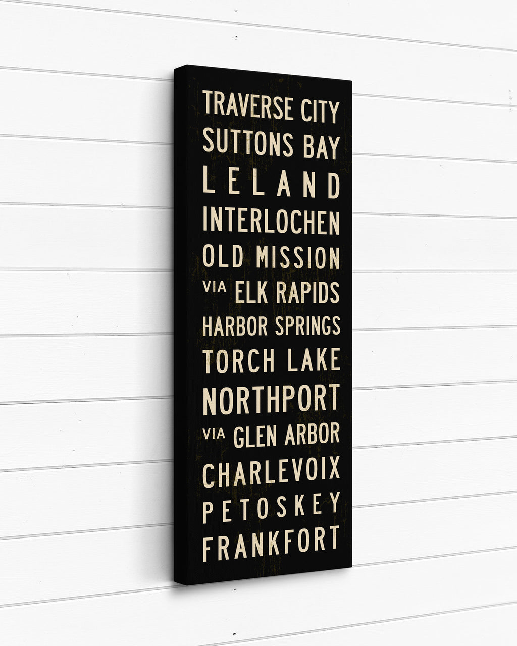 Michigan Subway Sign Art large canvas print 20x60