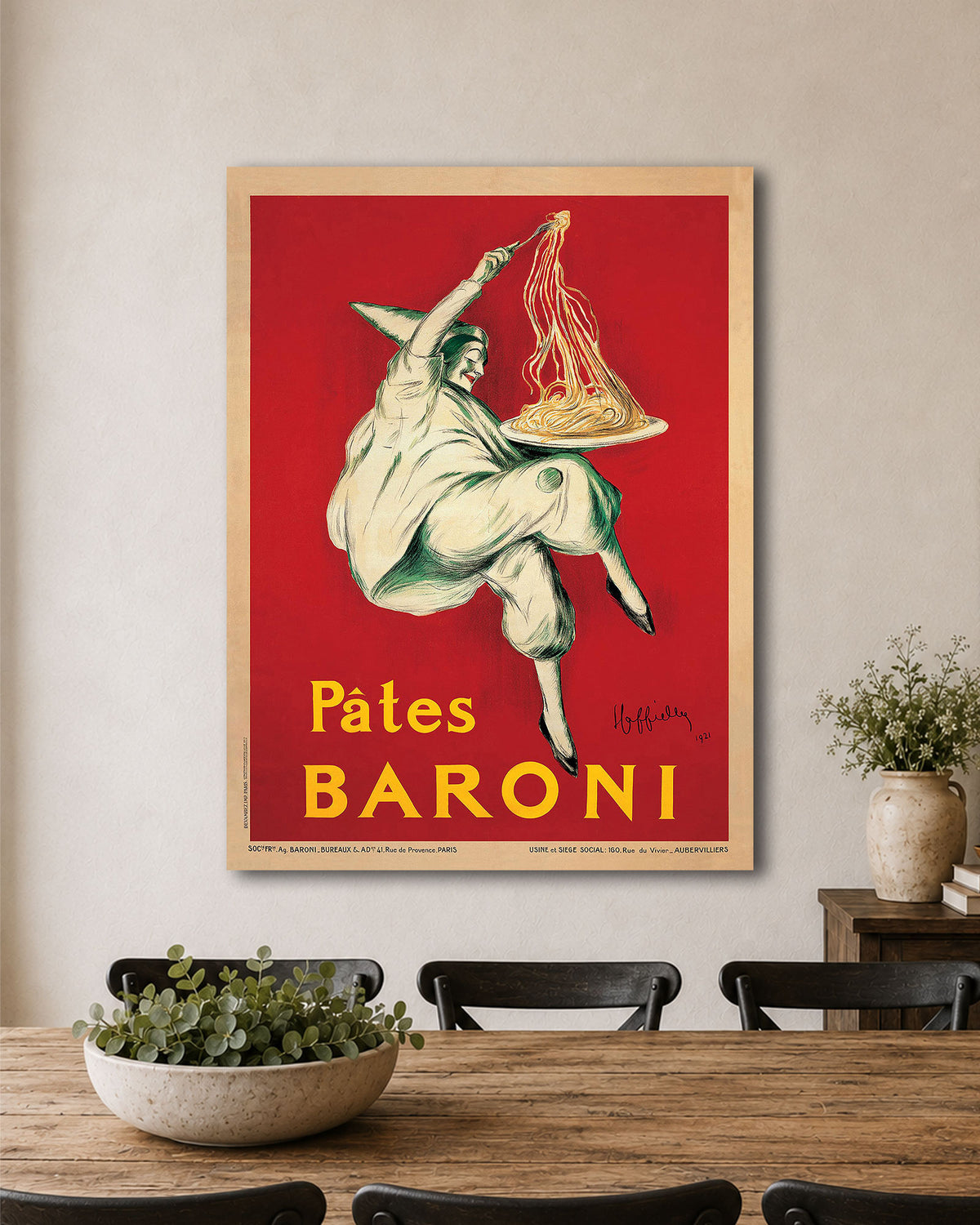 Vintage Pates Baroni Poster on Oversized Canvas by Leonetto Cappiello