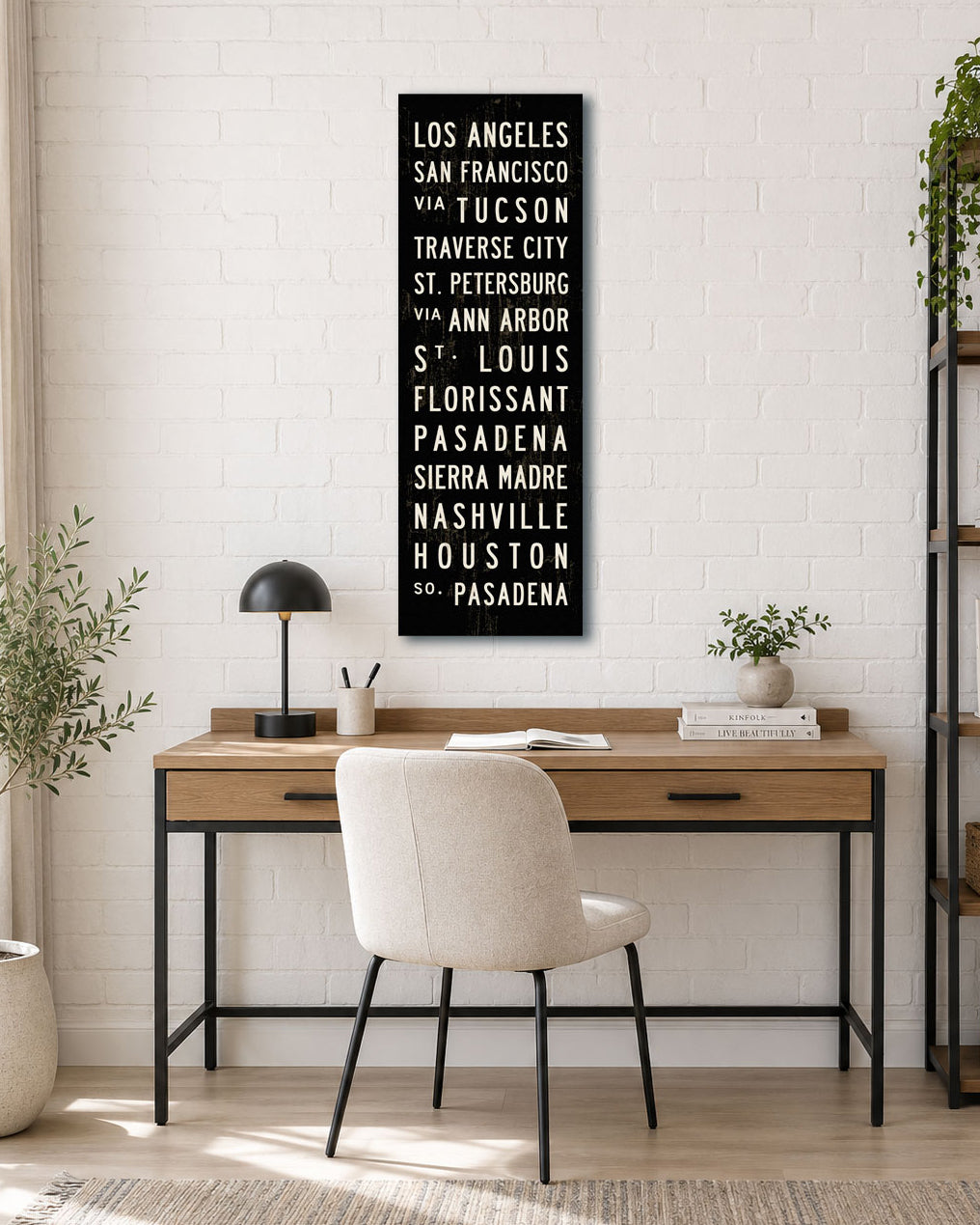 Small Custom Subway Sign Art for home office
