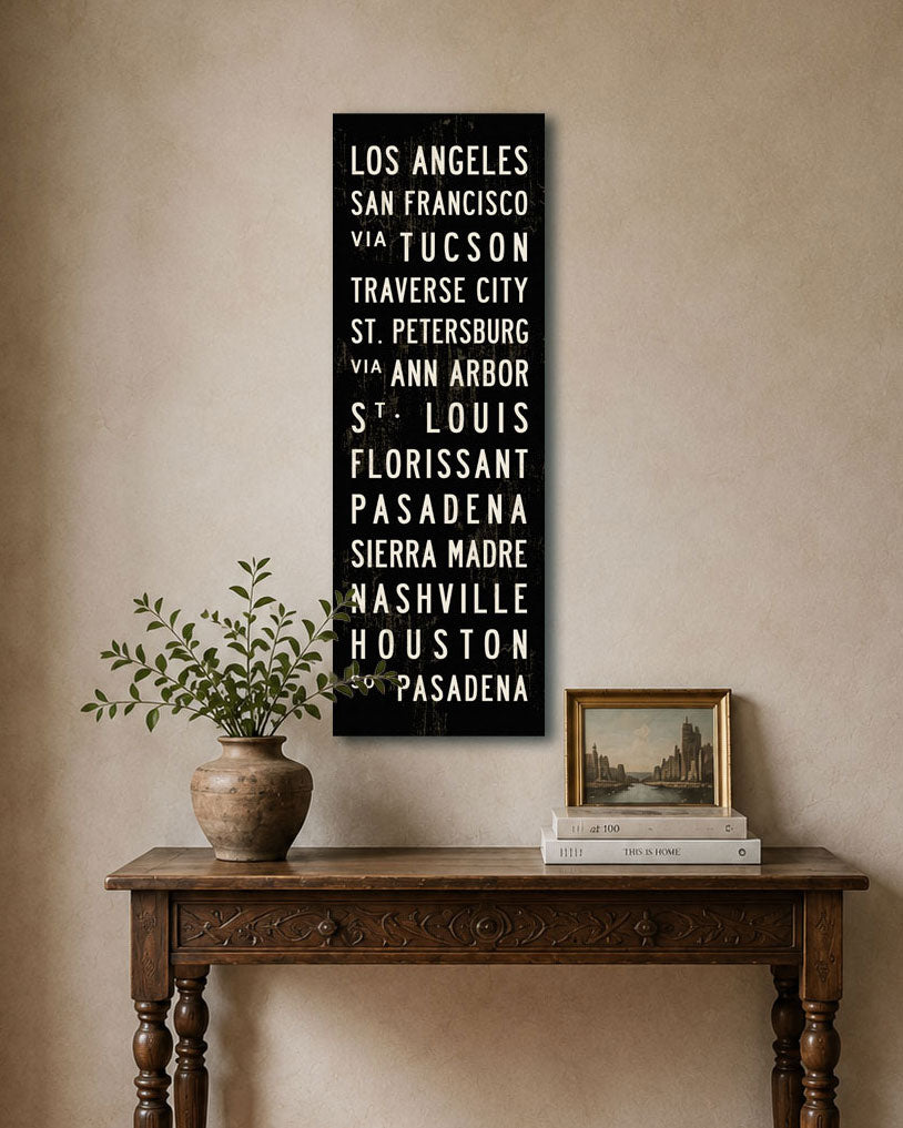 Small Custom Subway Sign art for dining room or entryway